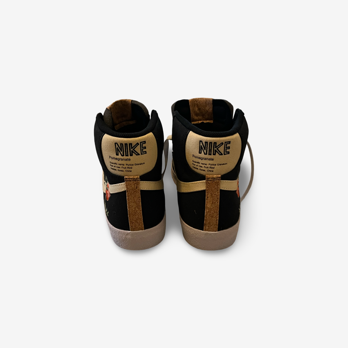Black Cotten pomgranate sneakers, signed
