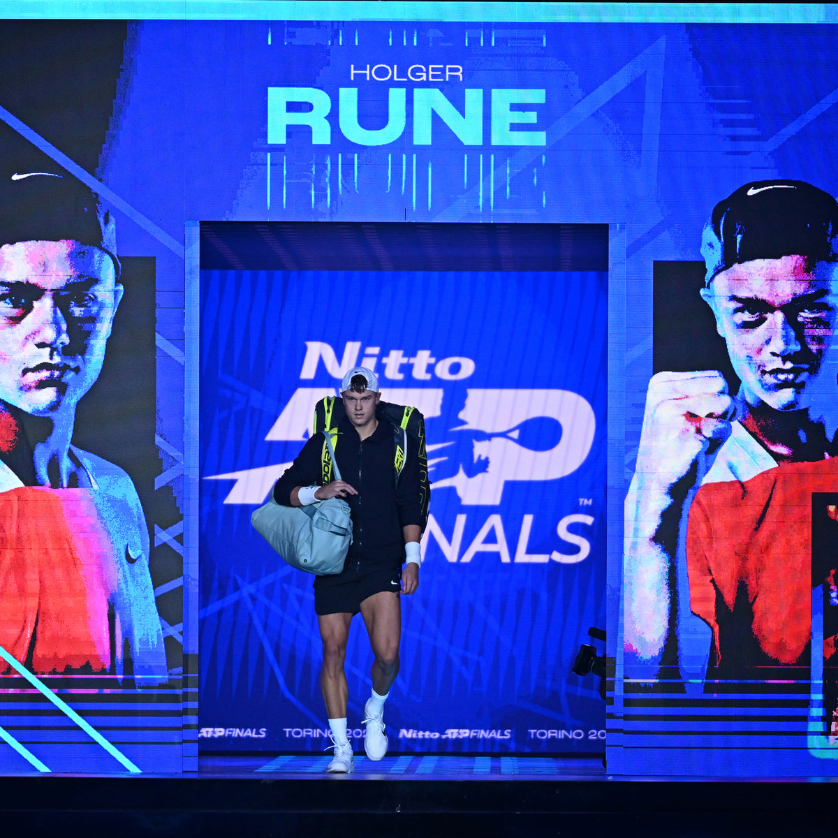 Signed Bag, mint green, used at Nitto Atp Finals