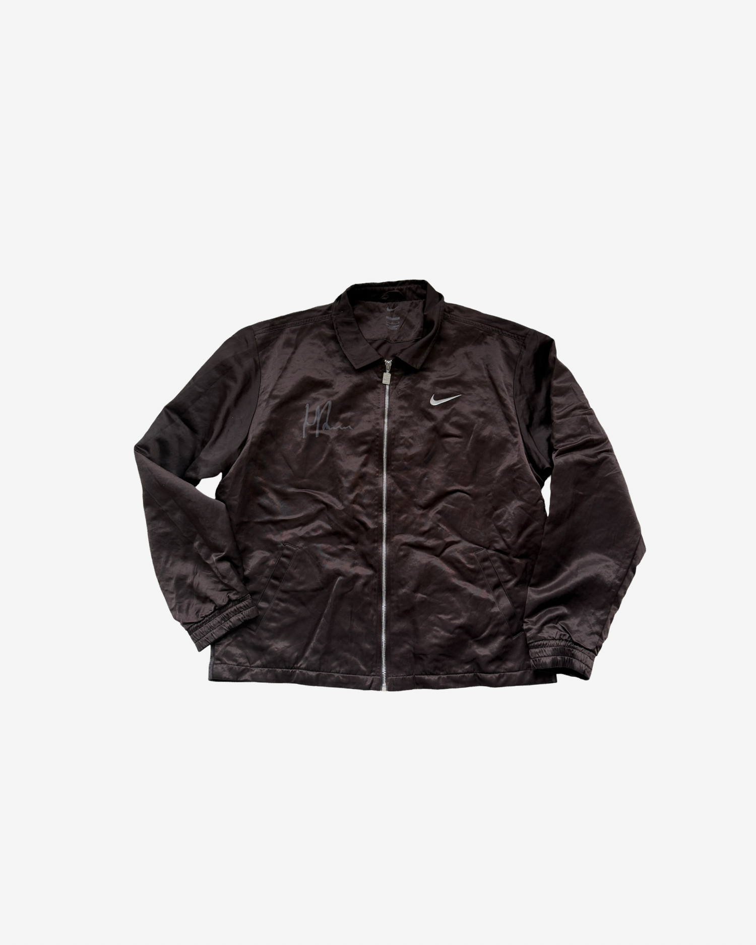 Signed chocolate brown training jacket