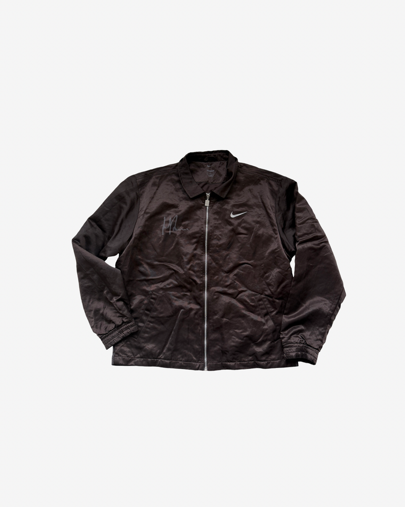 Signed chocolate brown training jacket