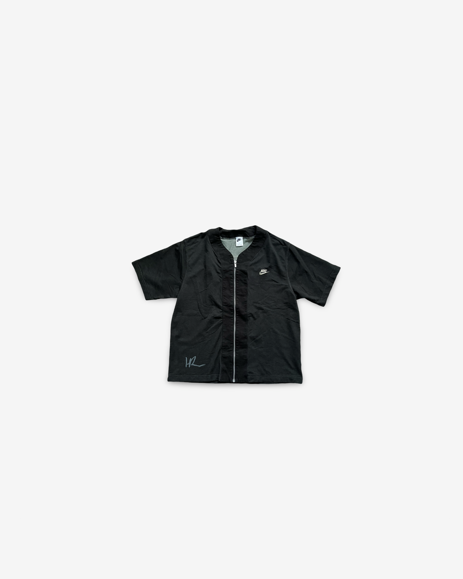 Black top with logo in the back , signed