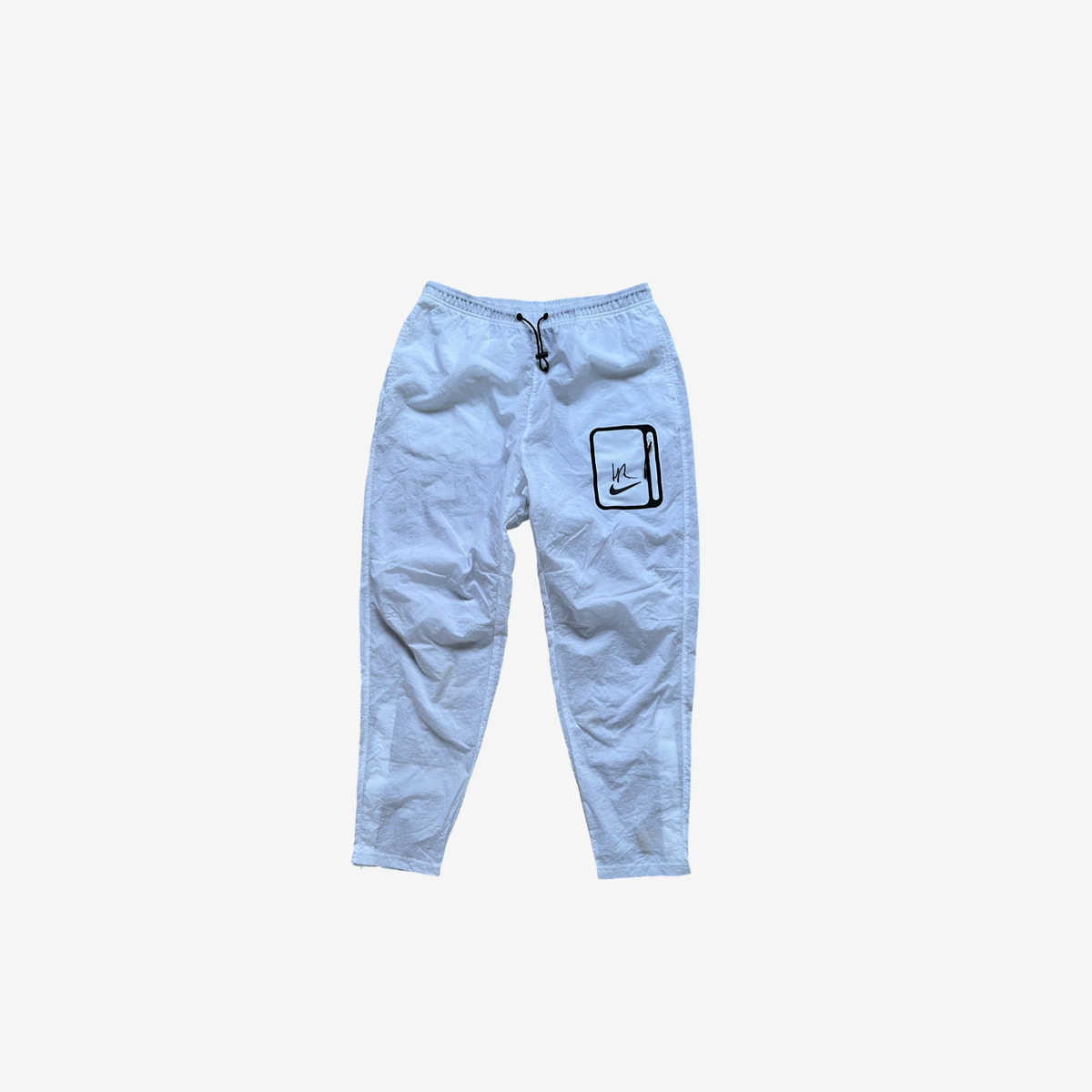 White super light track pants , signed