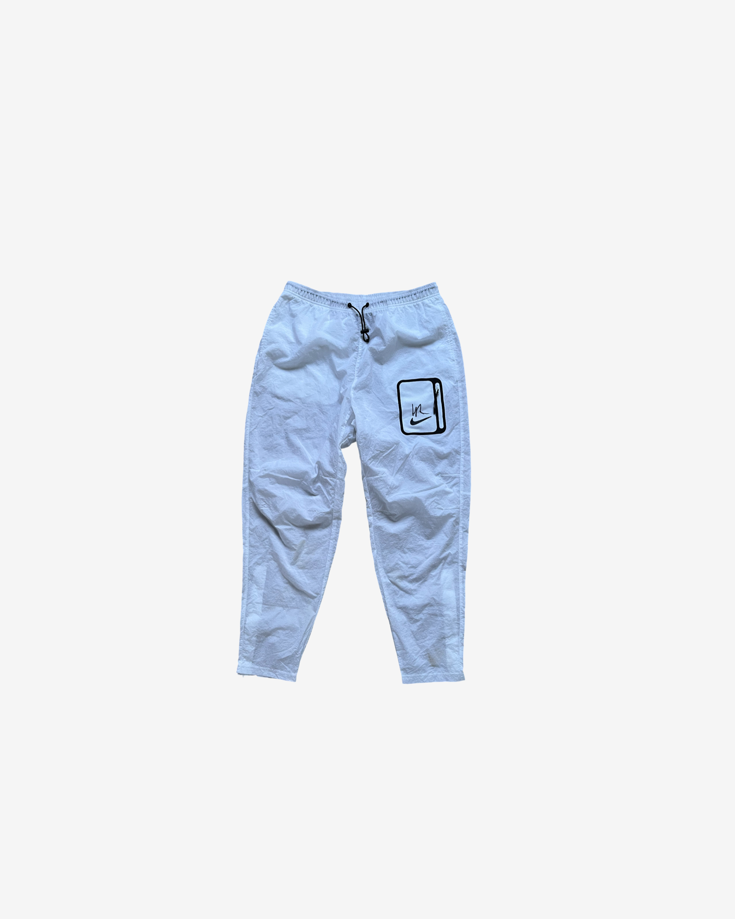 White super light track pants , signed