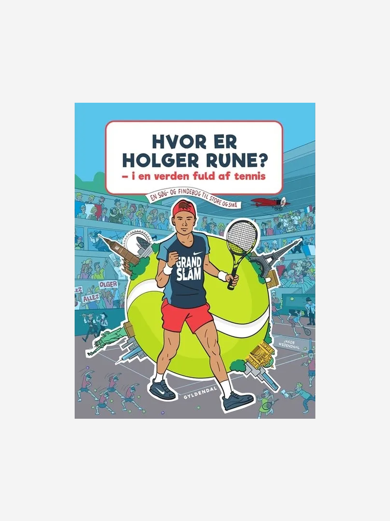 Signed search and find Book - Hvor er Holger Rune i en verden fuld af tennis ? (Danish), limited