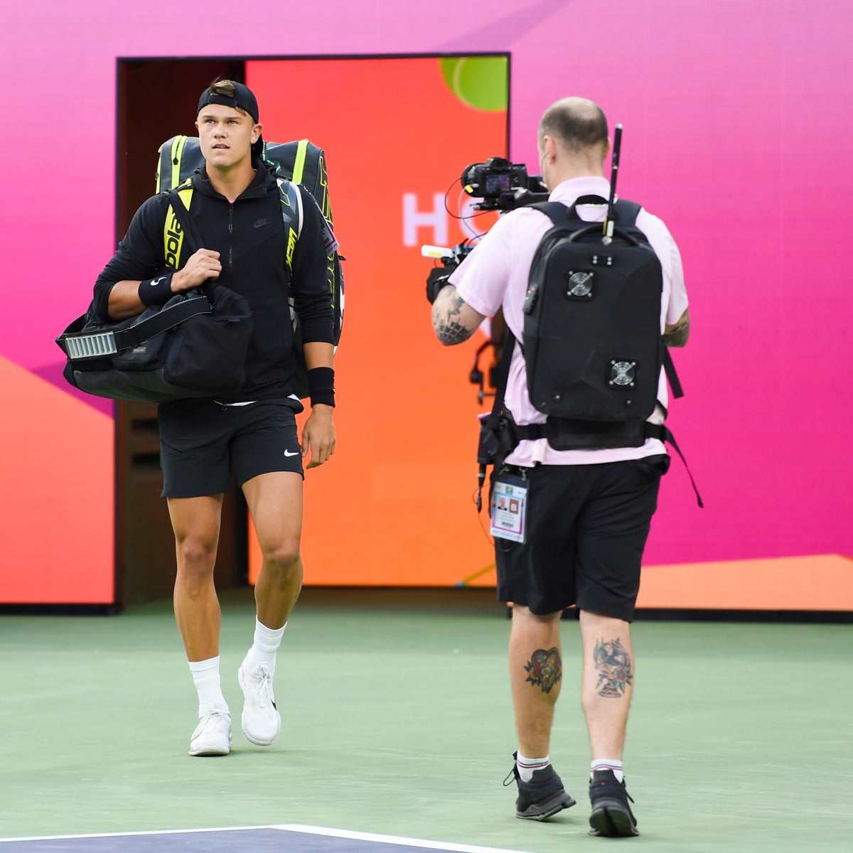 Signed drink bag, Black with Nike name tag, used at Indian wells and more