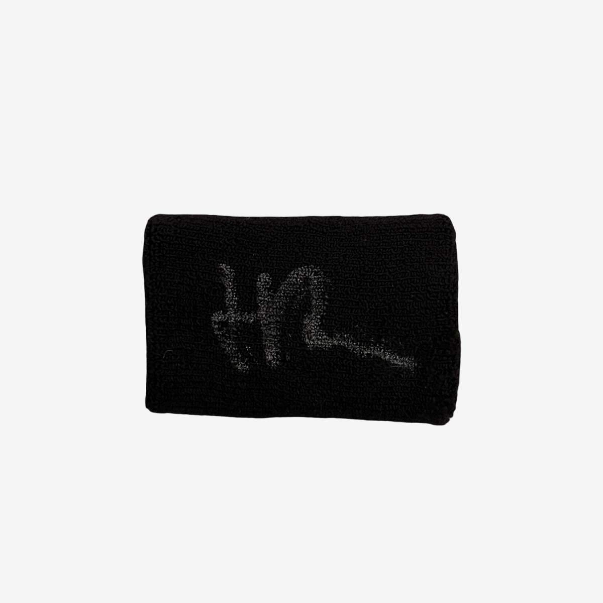 One used black wristband, signed