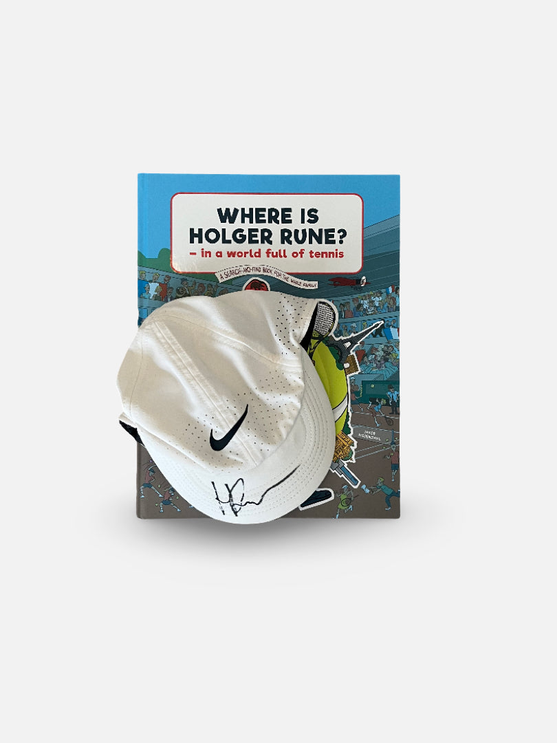 Set of signed cap used by Holger in match and book #1