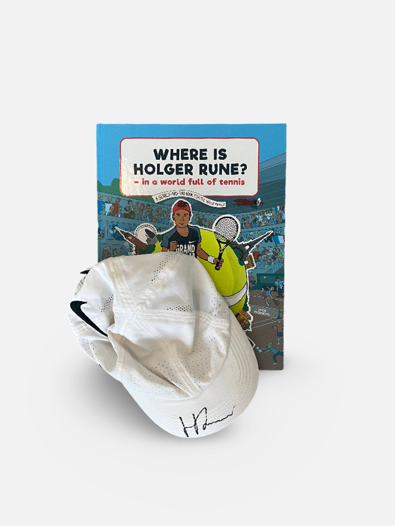 Set of signed cap used by Holger in match and book #2