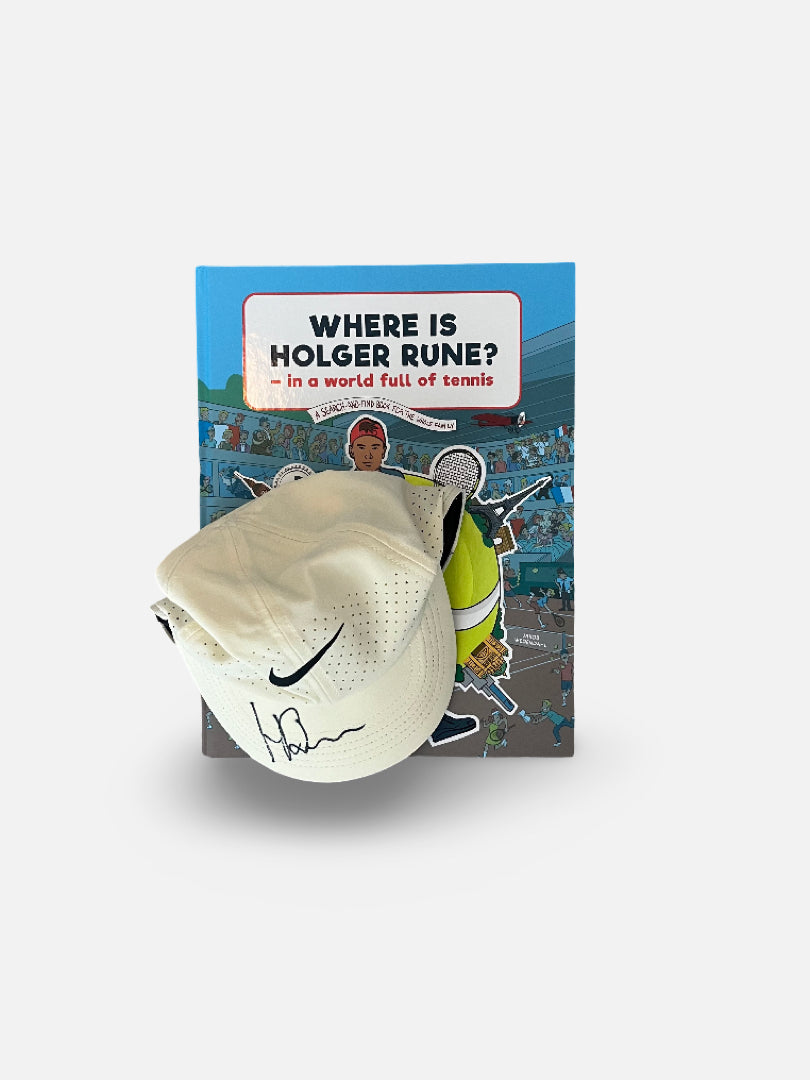 Set of signed cap used by Holger in match and book #3