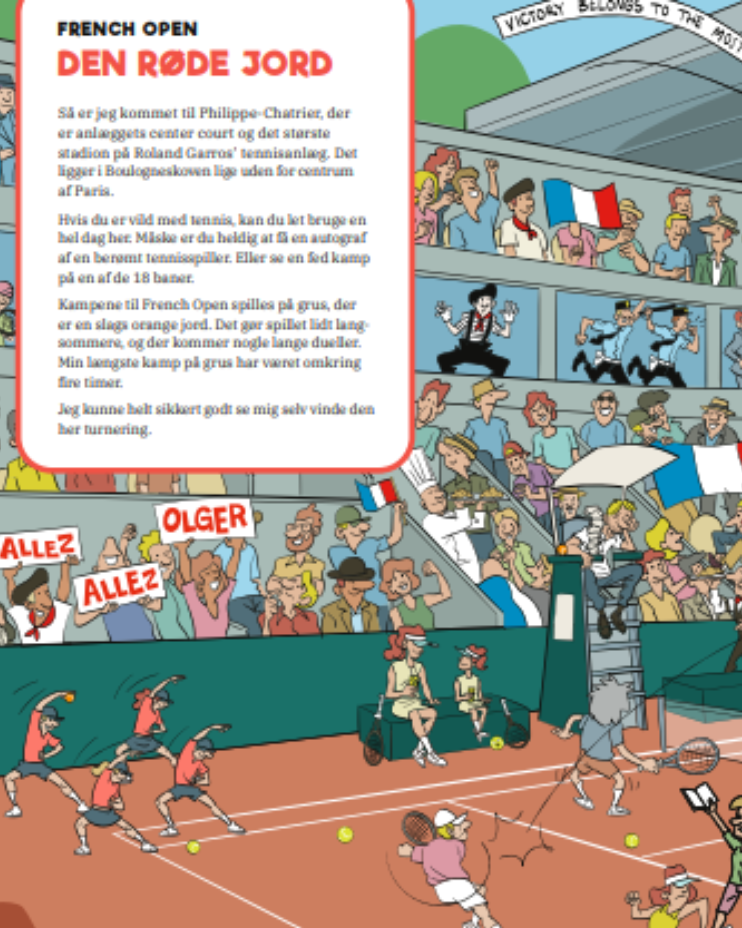 Signeret Grand Slam tennisfindebog - “Hvor er Holger Rune?” (Dansk udgave), limited