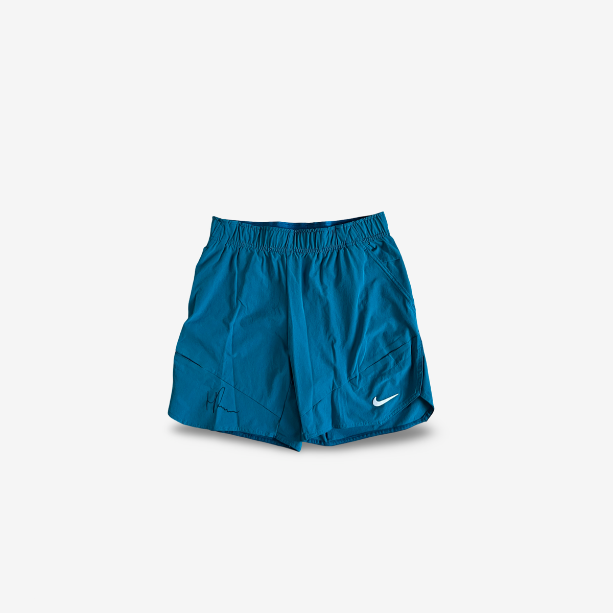 Turquoise blue practice shorts , signed