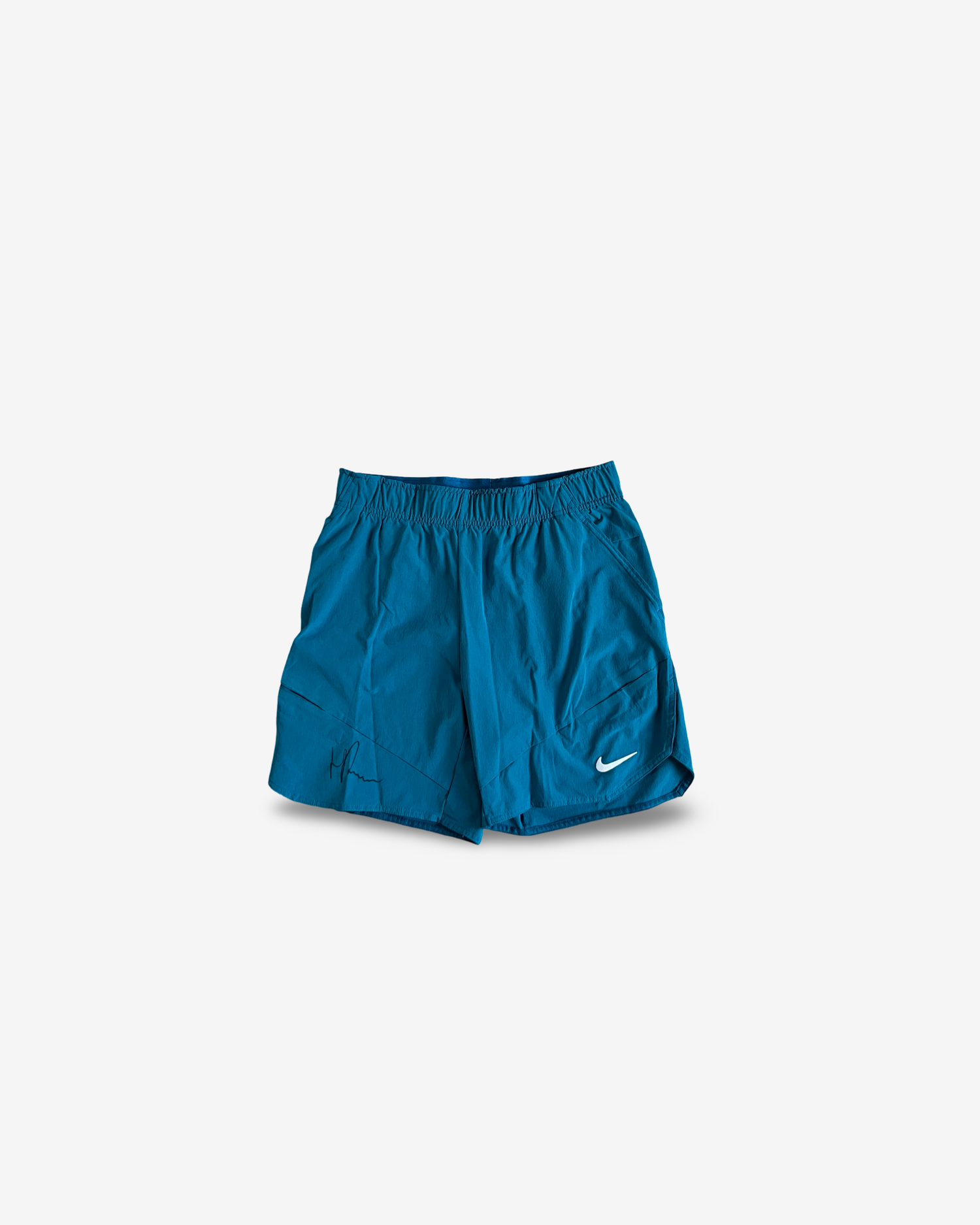 Turquoise blue practice shorts , signed