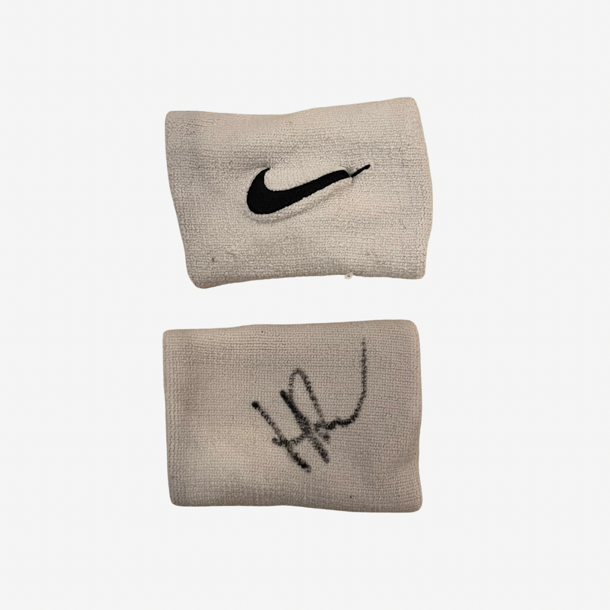 Pair of signed match used wristbands