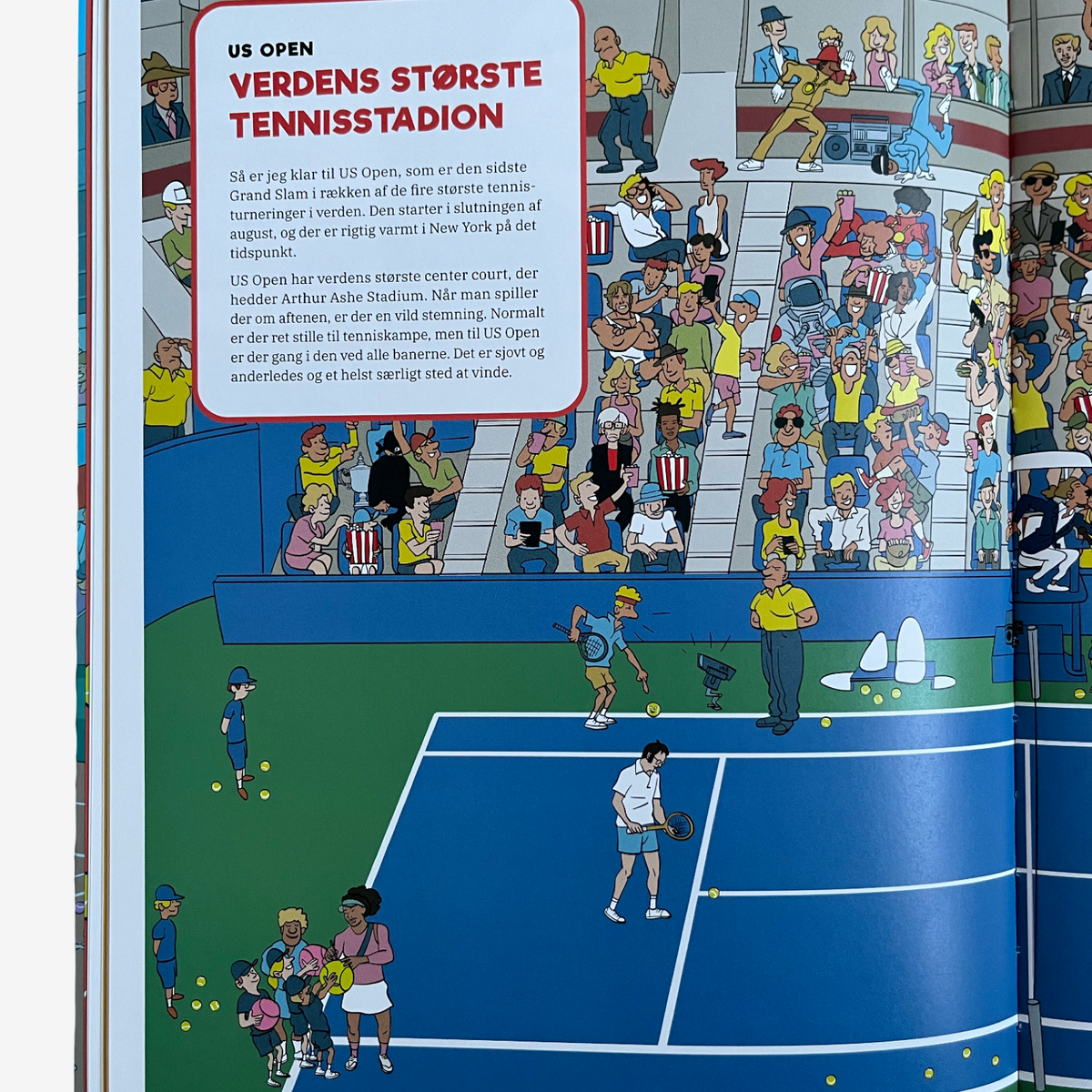 Hvor er Holger Rune? – Signeret Grand Slam Tennisfindebog, Dansk