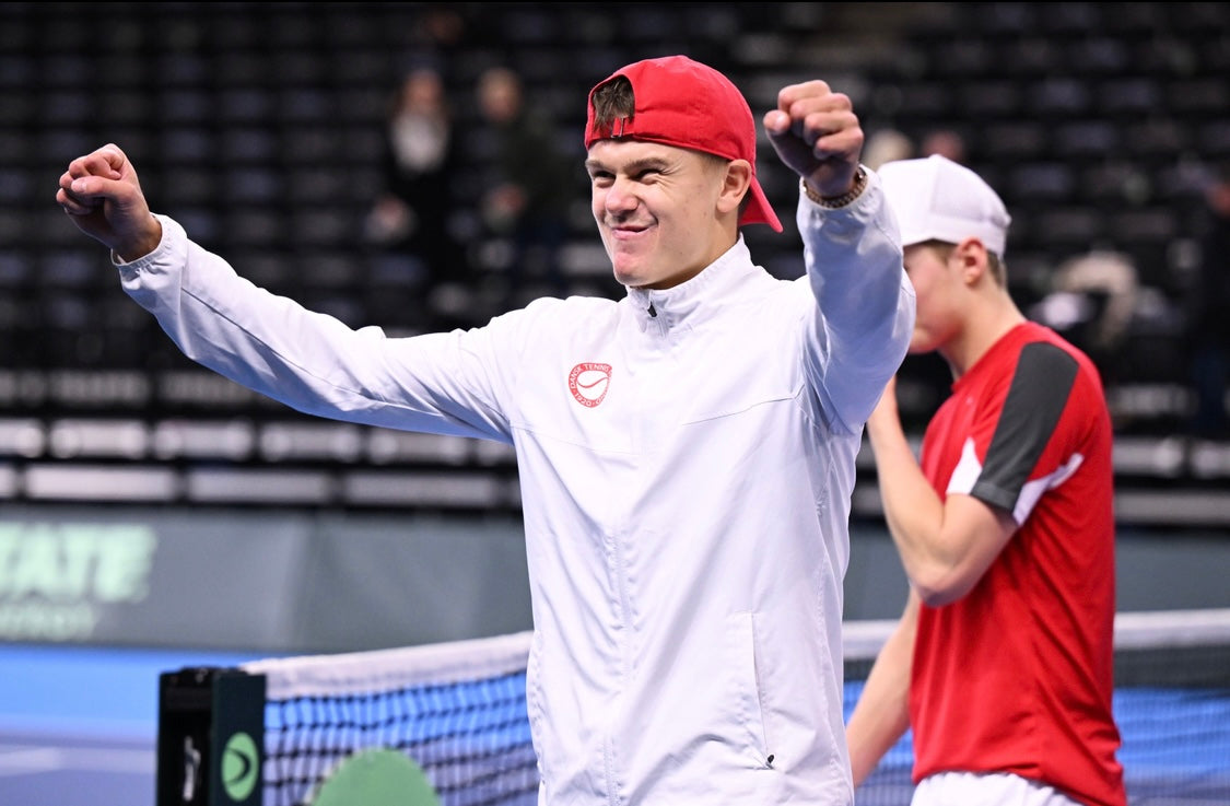 Signed Davis Cup cap Denmark vs Serbia 2025