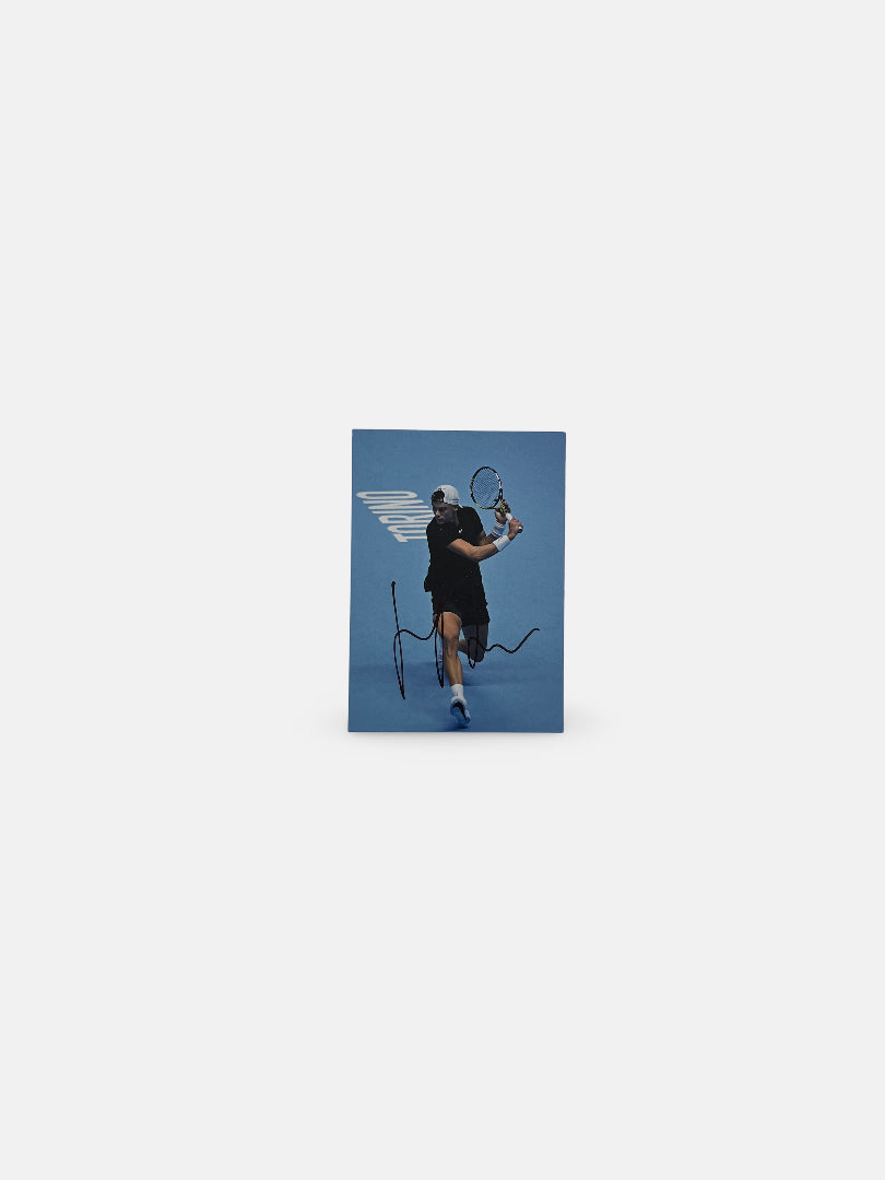 Signed Postcard. Photo from Nitto ATP finals, Torino, Italy. Limited