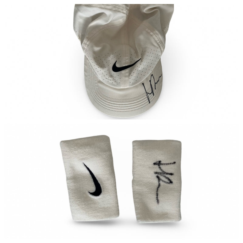 Signed set of wristband and Cap