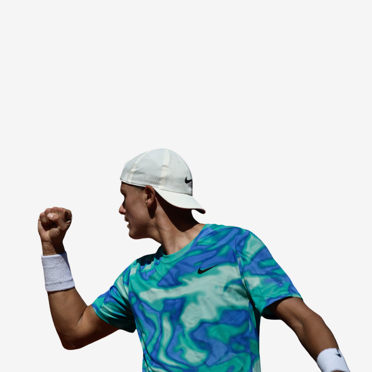 Signed and practice worn. Blue pattern complete outfit