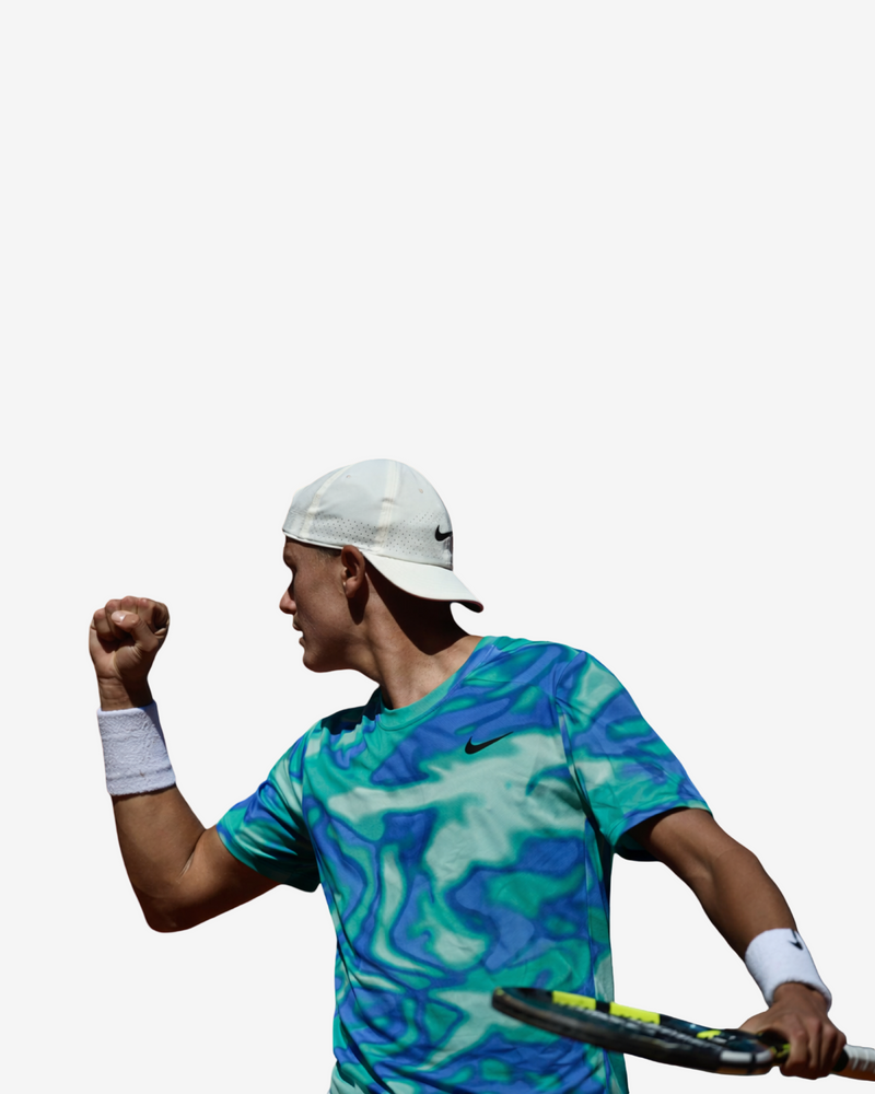 Signed and practice worn. Blue pattern complete outfit