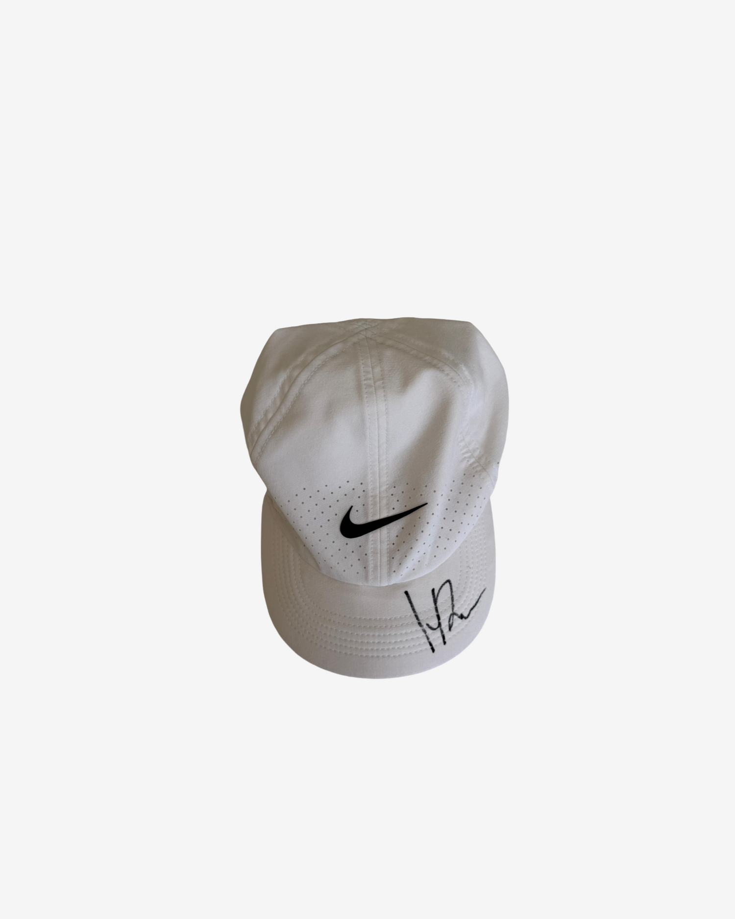 Signed white cap