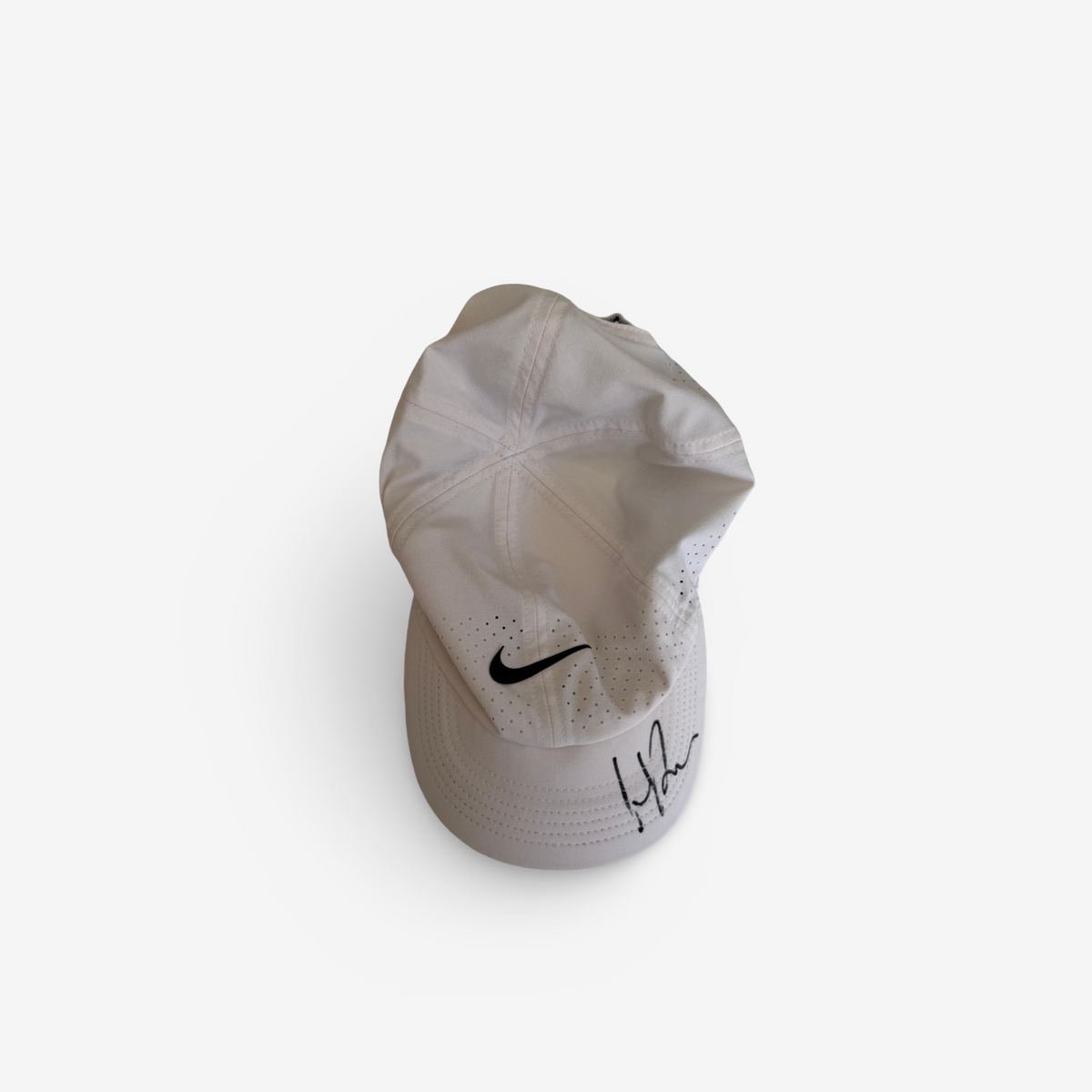Signed and used white cap