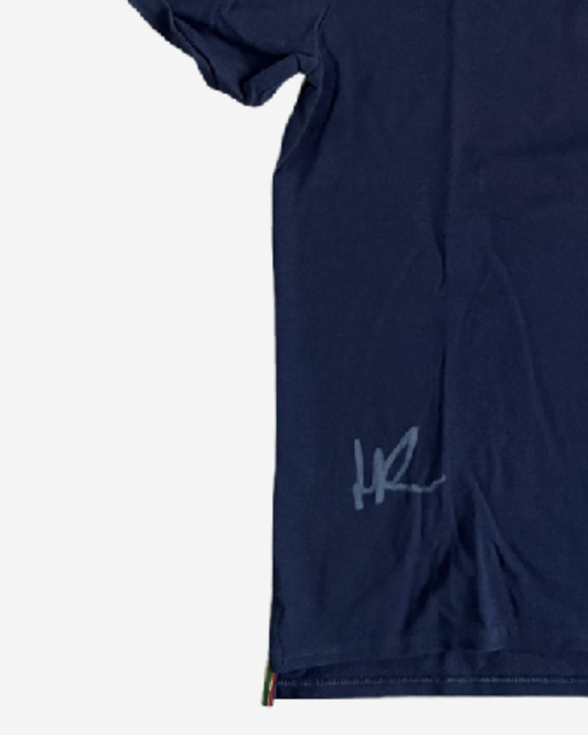Classic dark blue polo , signed