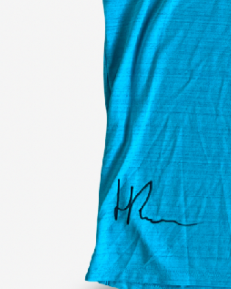 Bright turquoise sleeveless, signed