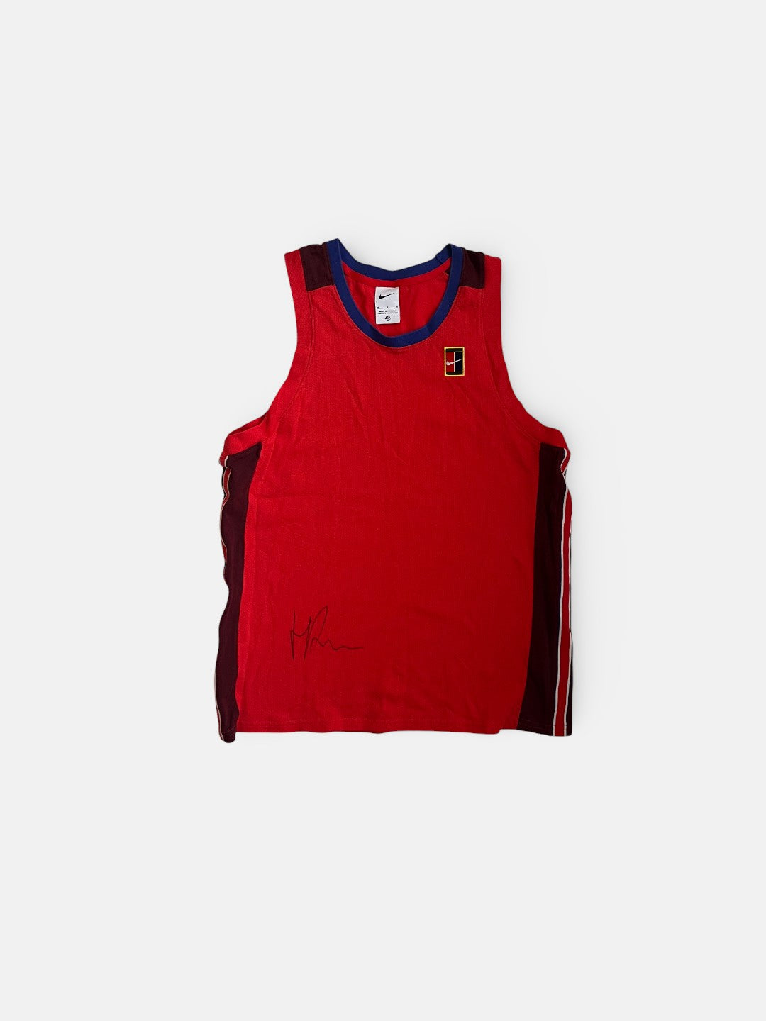 Signed iconic red sleeveless shirt