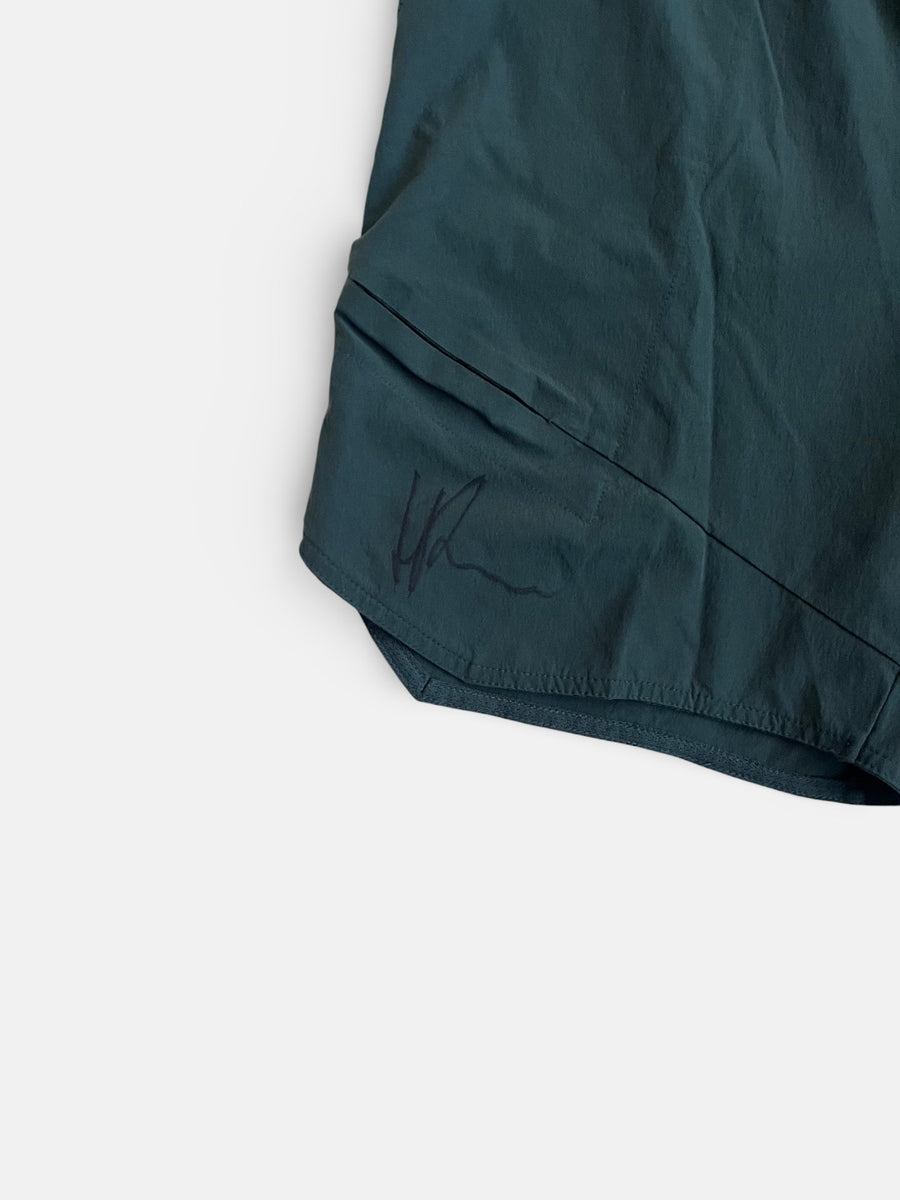 Signed green practice shorts
