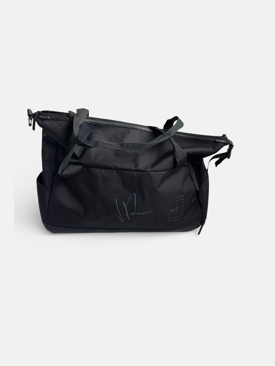 Signed black tennis bag