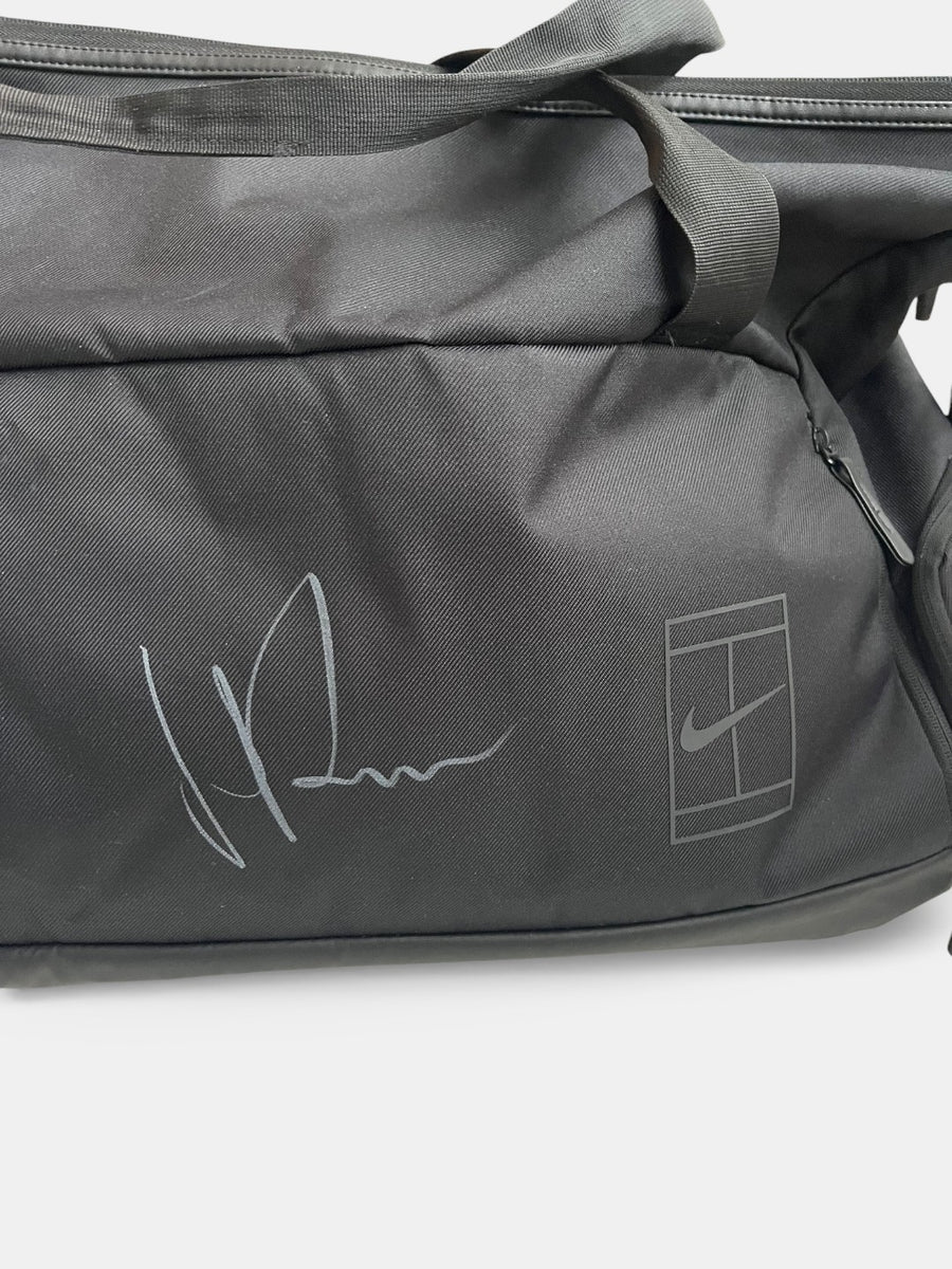 Signed black tennis bag
