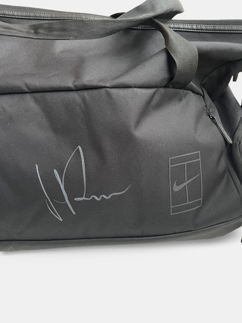 Signed black tennis bag