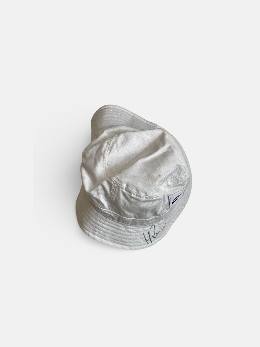 Signed white bucket hat