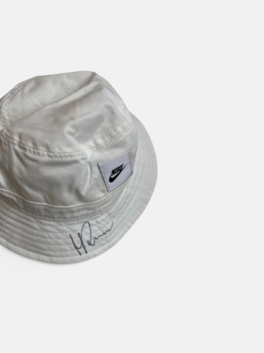 Signed white bucket hat