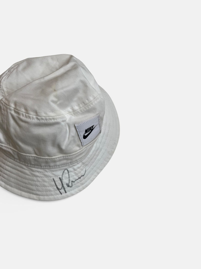 Signed white bucket hat