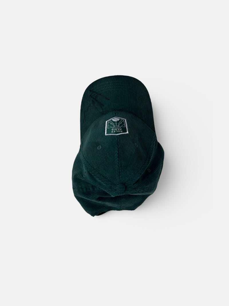 Signed luxury green velvet cap