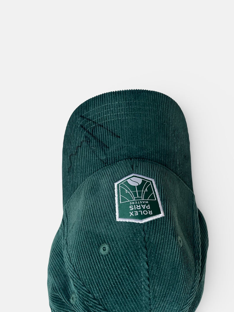 Signed luxury green velvet cap