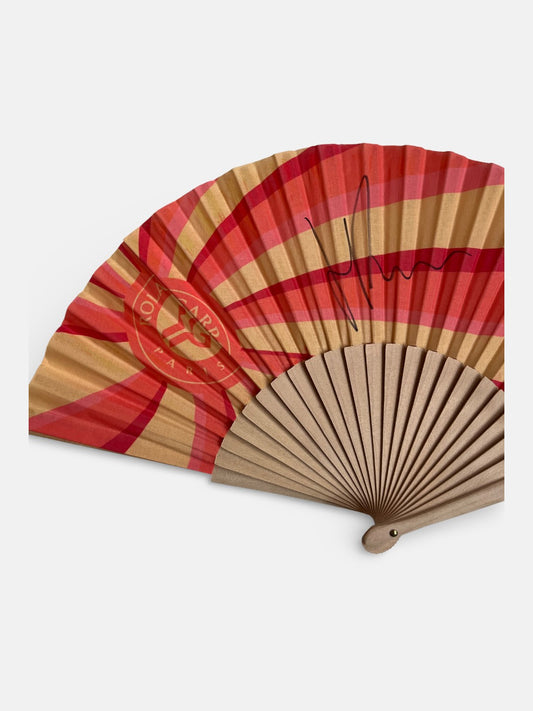Signed Roland Garros folding hand fan