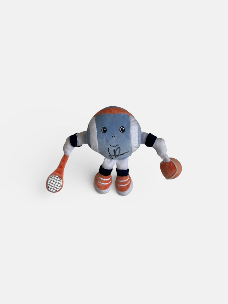 Signed Roland Garros tennis ball teddy