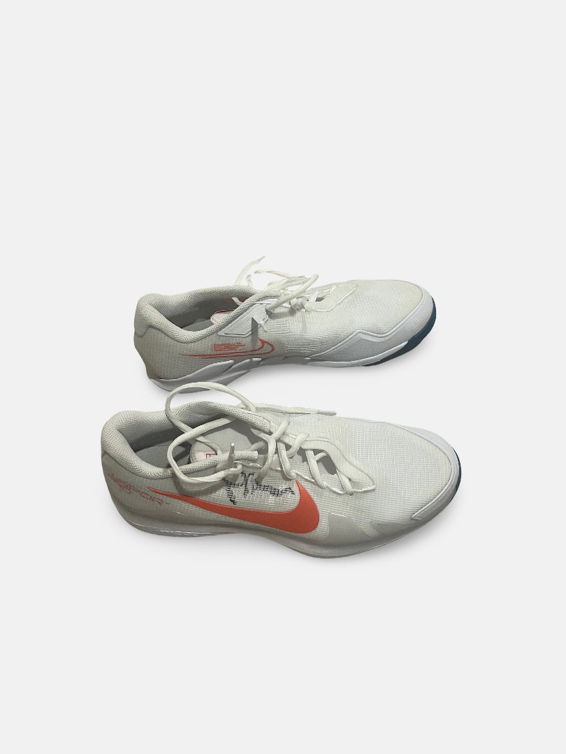 Signed shoes white/orange hard court