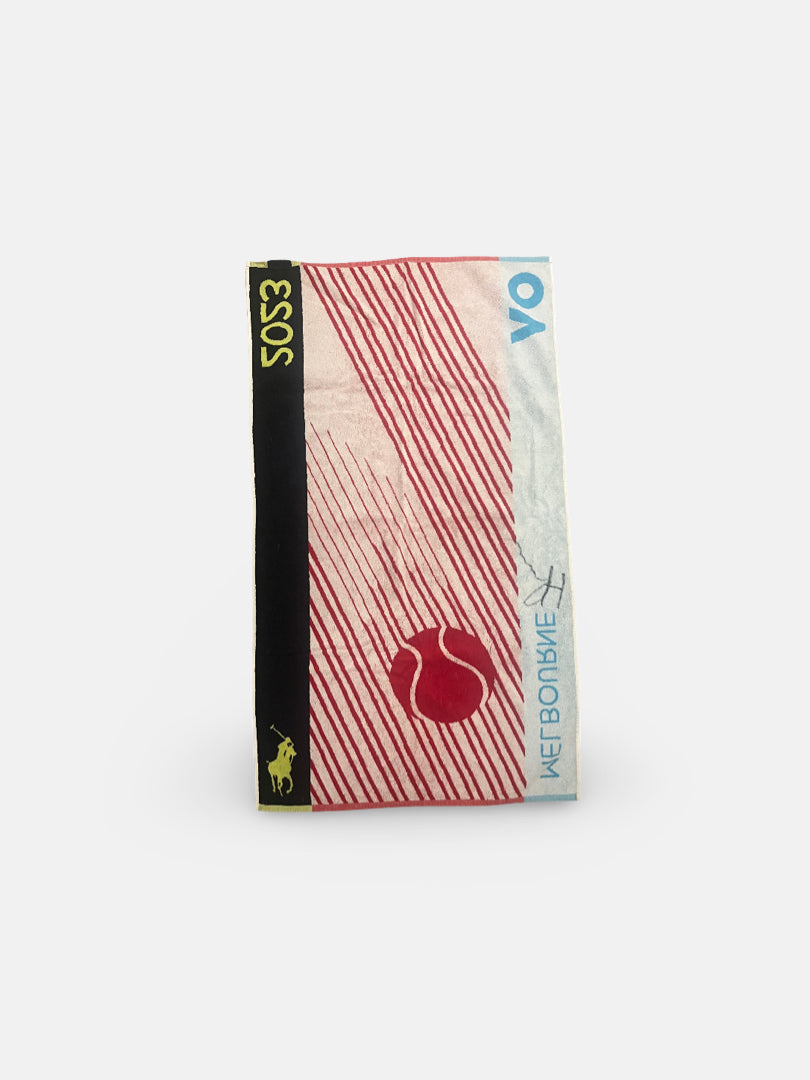 Signed towel used at 2023, red