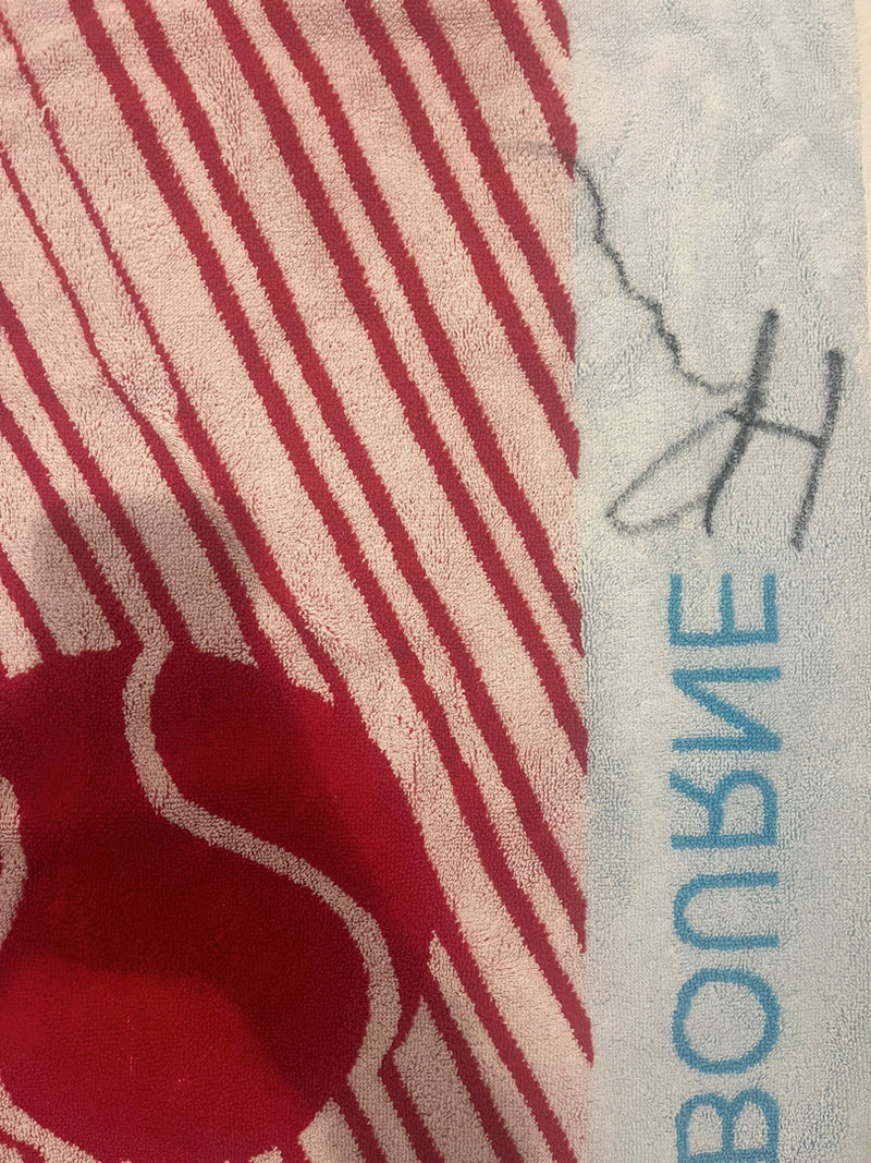 Signed towel used at 2023, red