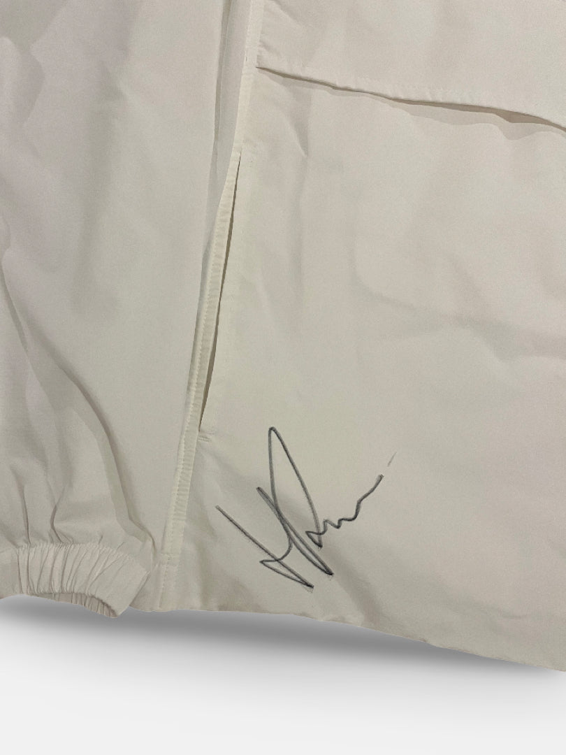 Signed white parka/jacket