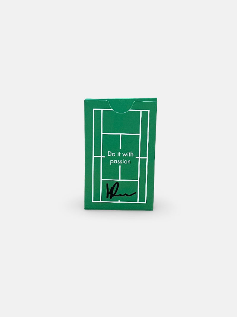 Signed Card game with Grass court front