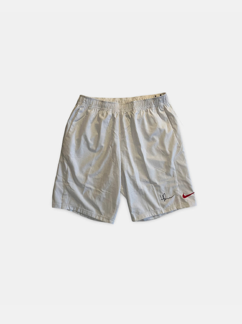 Signed Match Shorts, Davis Cup, red logo