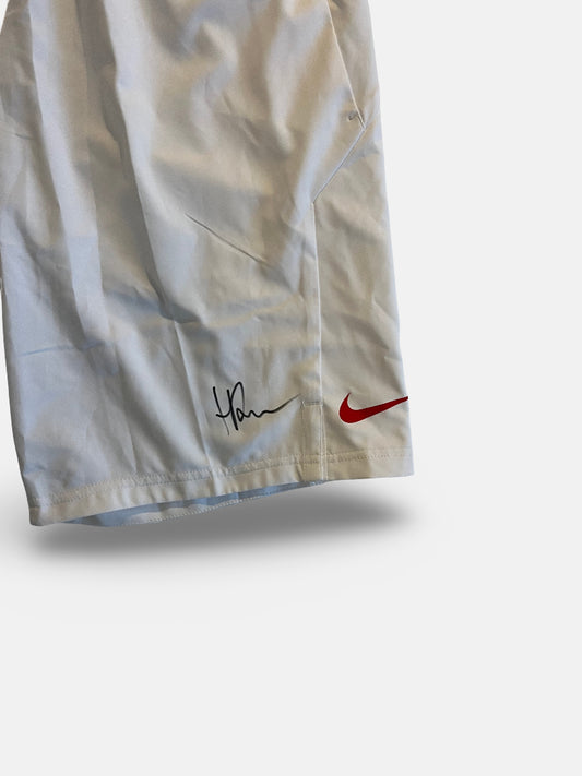 Signed Match Shorts, Davis Cup, red logo