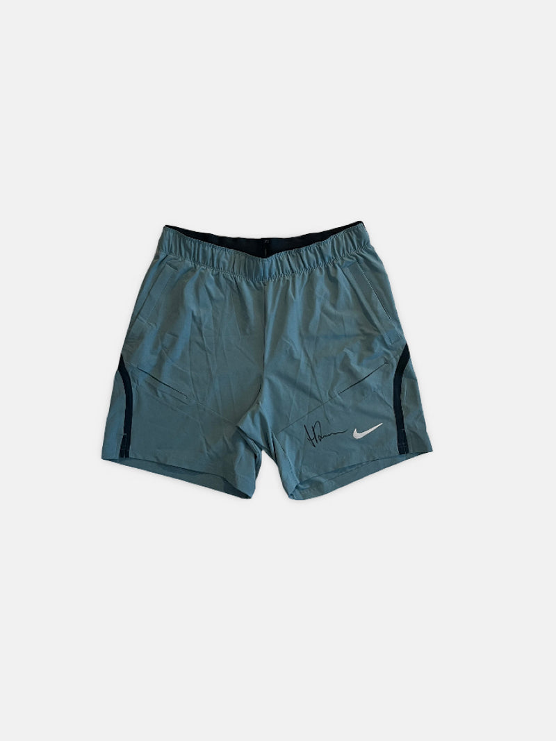 Signed Match/practice Shorts, dusty blue